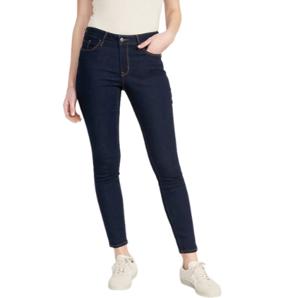 Old Navy Womens 4 Petite Mid-Rise Pop Icon Skinny Jeans